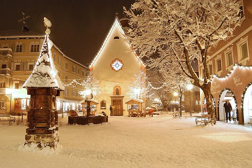 伦敦街头雪景