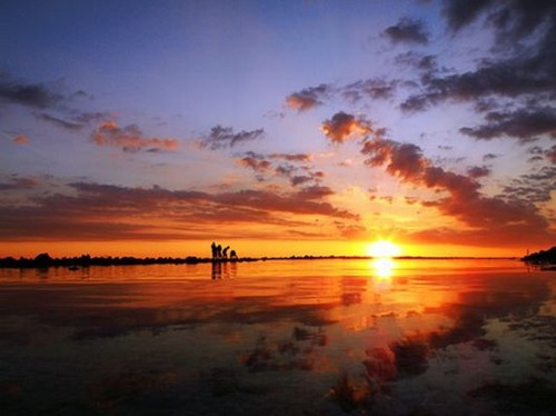 海边夕阳西下唯美图片