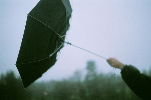 雨伞是下雨天一道美丽的风景