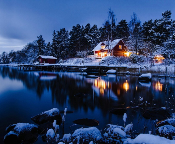 冬季里的雪景 唯美意境图片