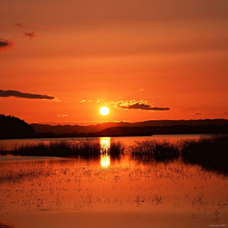 唯美夕阳下的风景图片